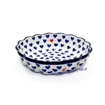 Salaterka falowana 0,6L Ø18cm dek. 570X serca